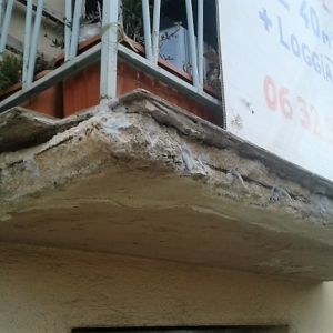 Remise en état complète d'un balcon au 4ème étage à Aix-en-Provence